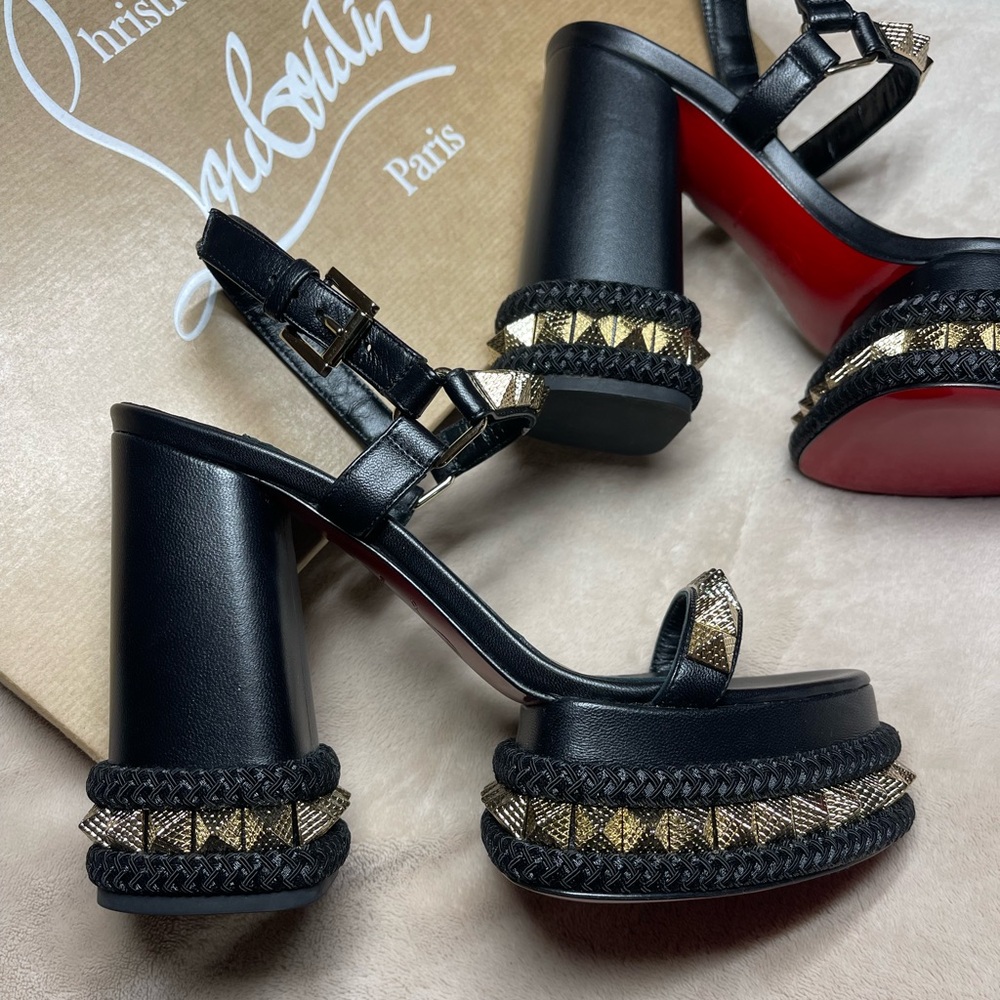 Christian Louboutin Superaclou 130mm sandals, authentic!